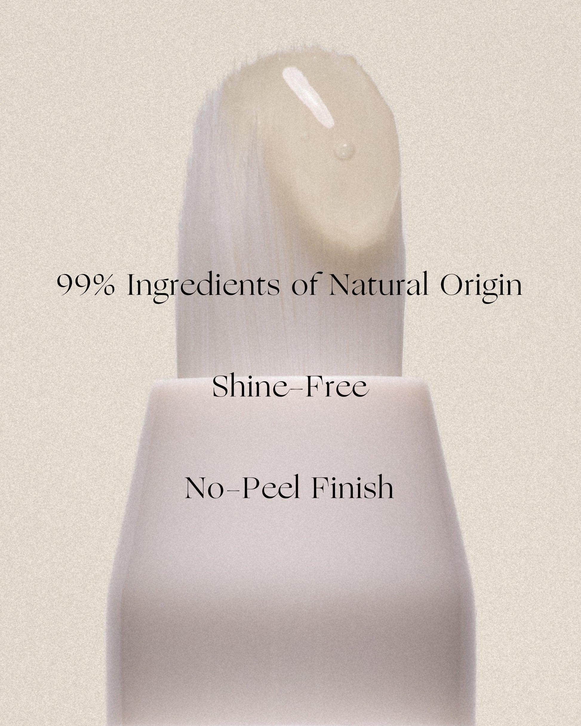 Invisible Bandage - Cosmetic applicator with clear gel on a white brush tip. Text reads: 99% Ingredients of Natural Origin, Shine-Free, No-Peel Finish. - Image 5 of 14