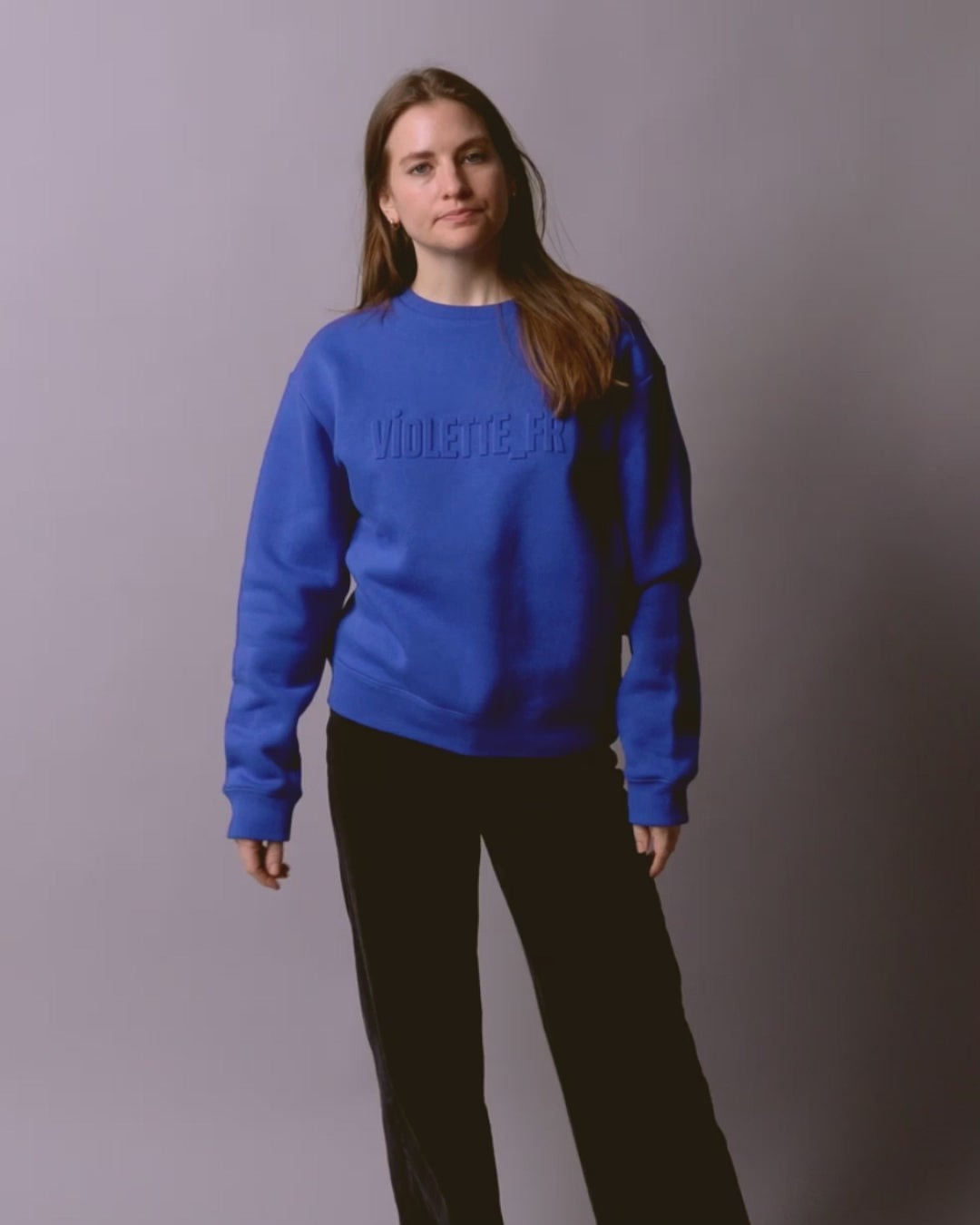Dieu Bleu Crew Sweatshirt – VIOLETTE_FR